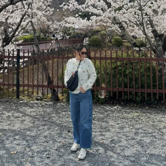 Sezane Le Crop Denim Blue - Picture 4 of 5